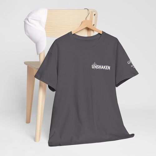 Cross Minimalist Tee — Small Front Religious Cross T-Shirt